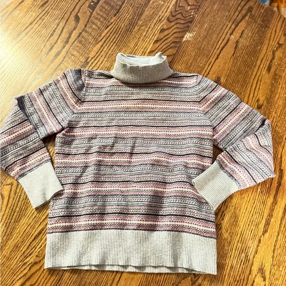 LL Bean Stripe Turtleneck - Picture 1 of 5